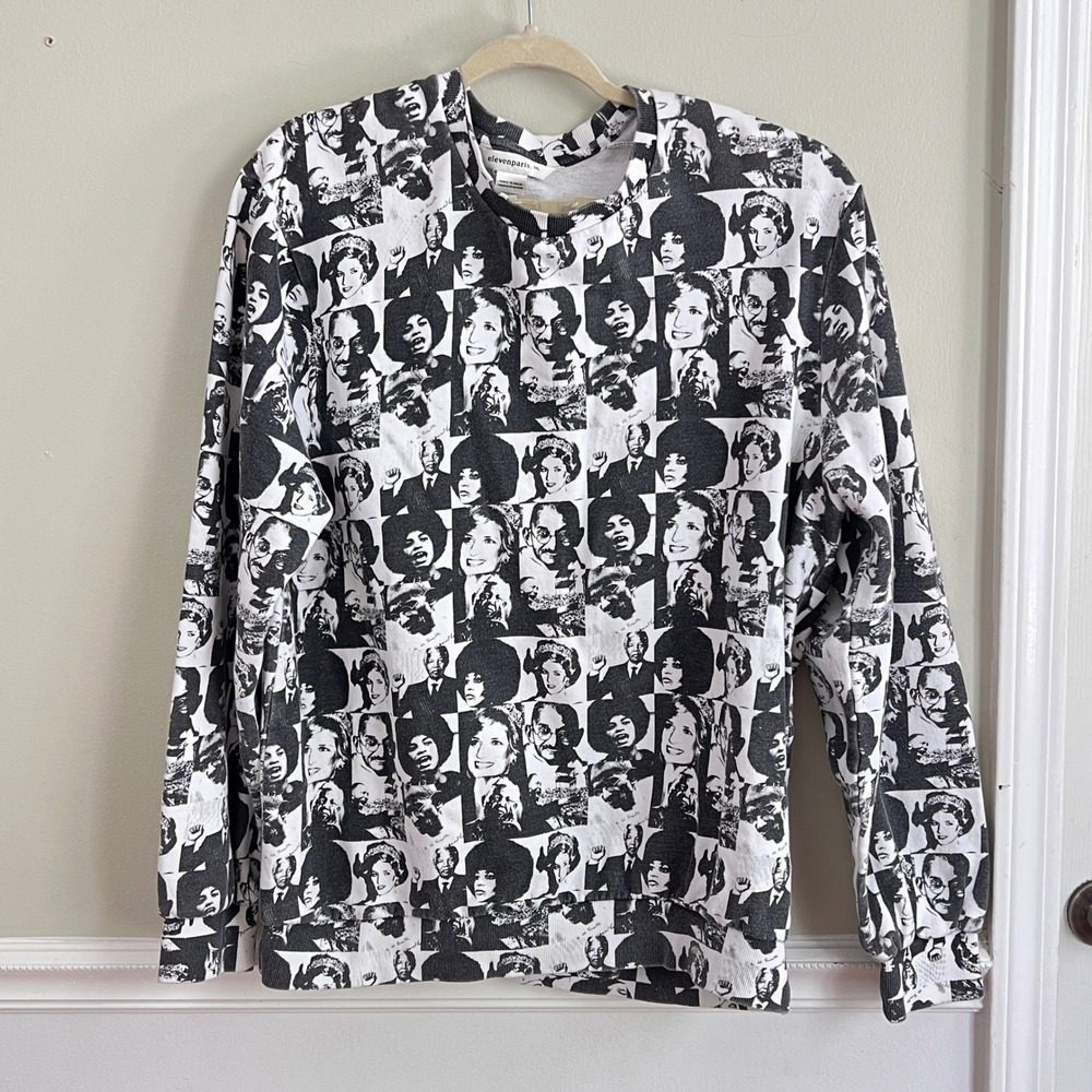 Elevenparis Sweatshirt XXL Cultural Icons All Over Print Black White‎ Streetwear